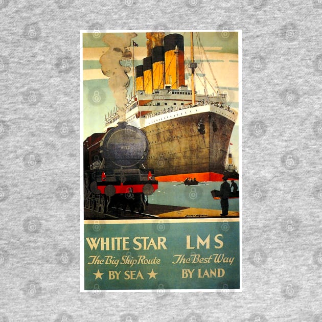 Vintage Travel - White Star by Culturio